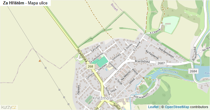Za Hřištěm - mapa ulice