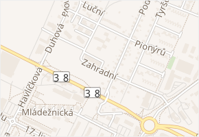 Zahradní v obci Kněžmost - mapa ulice
