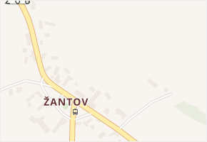 Žantov v obci Kněžmost - mapa části obce