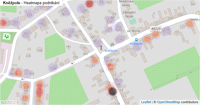 Kněžpole - mapa podnikání
