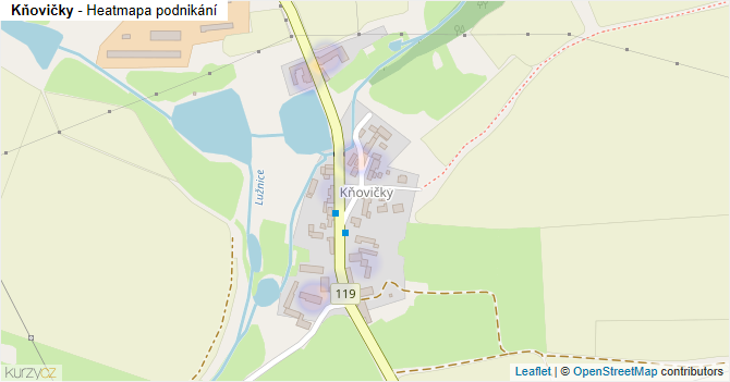Kňovičky - mapa podnikání