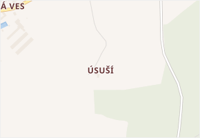 Úsuší v obci Kňovice - mapa části obce