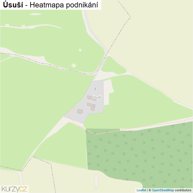 Mapa Úsuší - Firmy v části obce.
