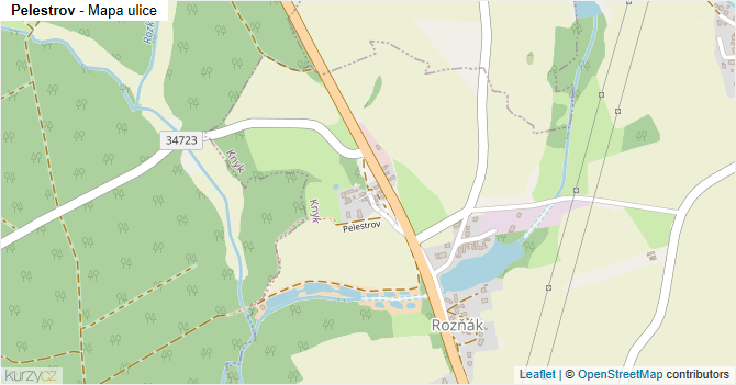 Pelestrov - mapa ulice
