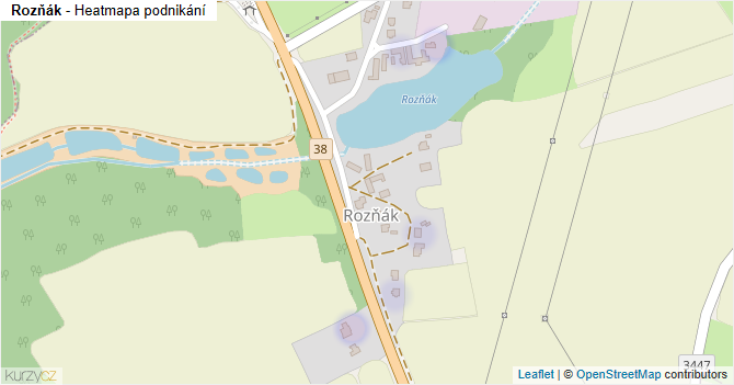 Rozňák - mapa podnikání