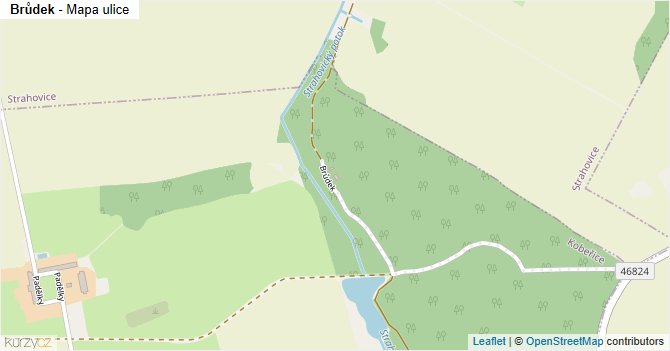 Brůdek - mapa ulice