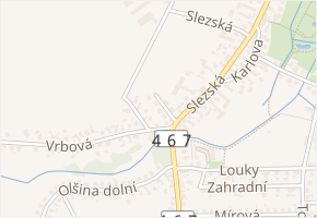 Dvořákova v obci Kobeřice - mapa ulice