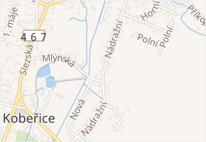 Nádražní v obci Kobeřice - mapa ulice