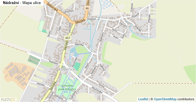 Nádražní - mapa ulice