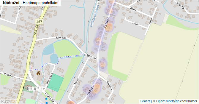 Nádražní - mapa podnikání