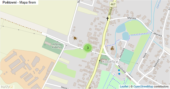 Poštovní - mapa firem