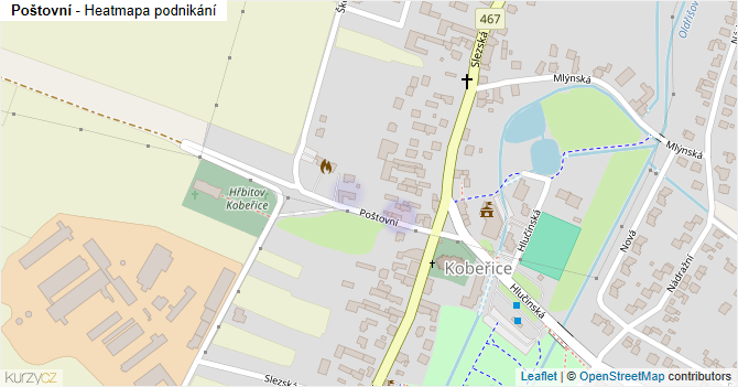 Poštovní - mapa podnikání