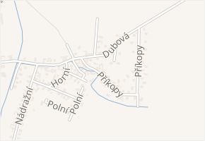 Příkopy v obci Kobeřice - mapa ulice