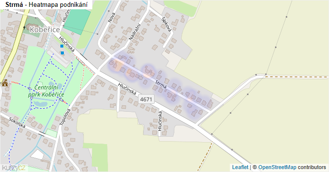 Strmá - mapa podnikání