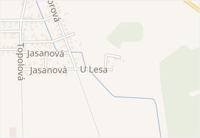 U Lesa v obci Kobeřice - mapa ulice