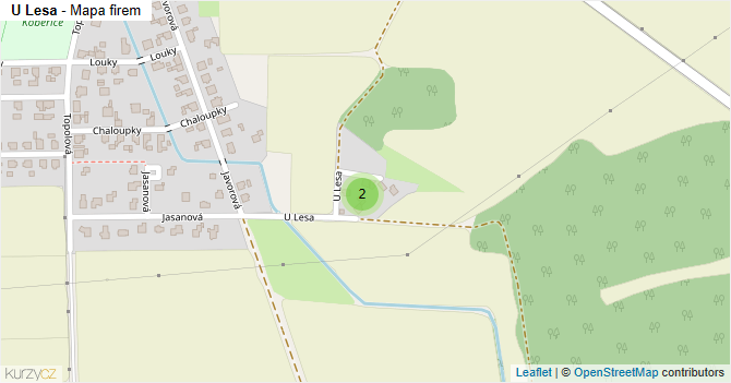 U Lesa - mapa firem