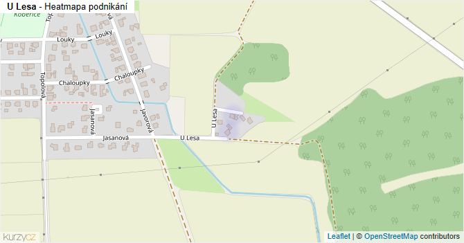 U Lesa - mapa podnikání