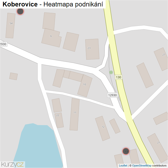 Mapa Koberovice - Firmy v obci.