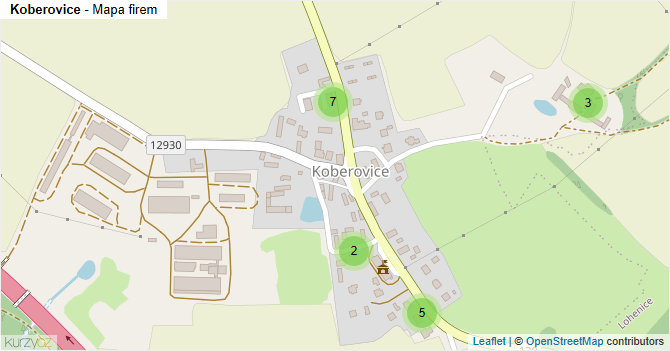 Koberovice - mapa firem