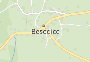 Besedice v obci Koberovy - mapa části obce