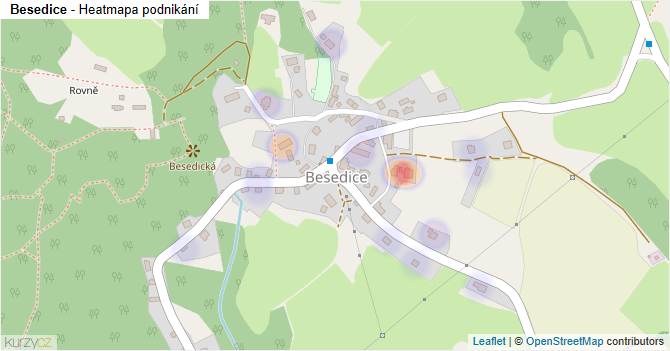 Besedice - mapa podnikání