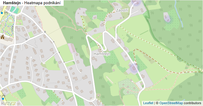 Hamštejn - mapa podnikání