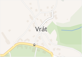 Vrát v obci Koberovy - mapa části obce