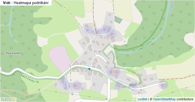Vrát - mapa podnikání
