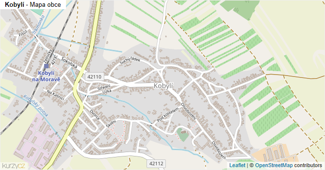 Kobylí - mapa obce