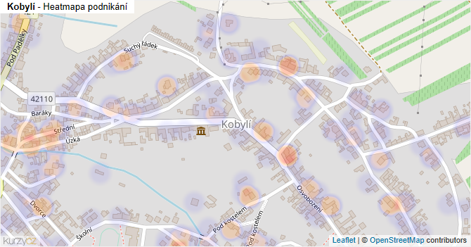 Kobylí - mapa podnikání