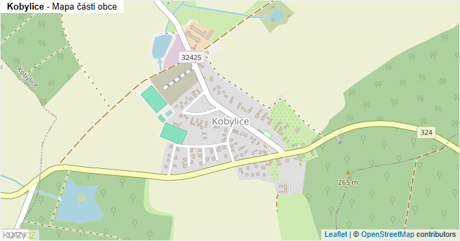 Kobylice - mapa části obce