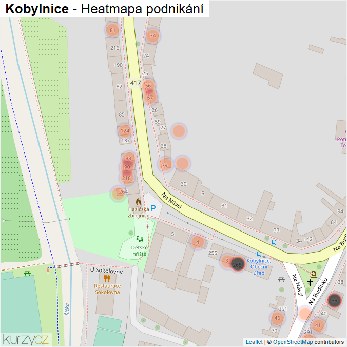 Mapa Kobylnice - Firmy v obci.