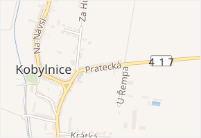Pratecká v obci Kobylnice - mapa ulice