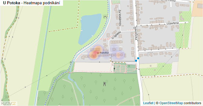 U Potoka - mapa podnikání