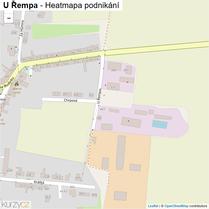Mapa U Řempa - Firmy v ulici.