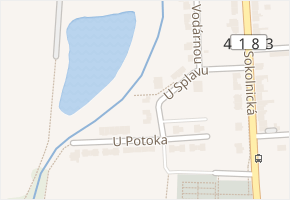 U Splavu v obci Kobylnice - mapa ulice