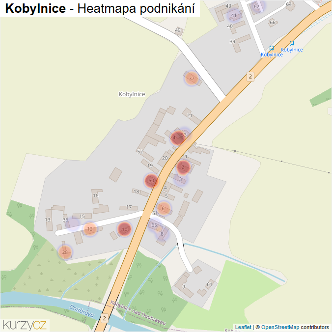 Mapa Kobylnice - Firmy v části obce.