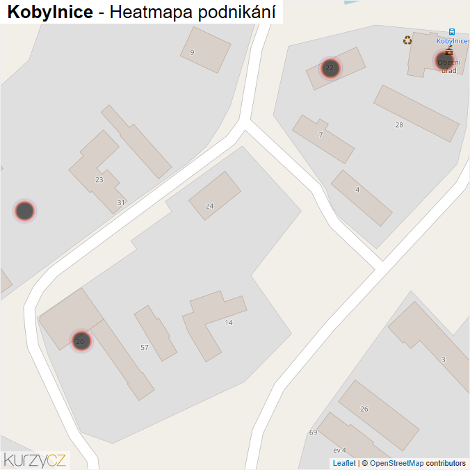 Mapa Kobylnice - Firmy v obci.