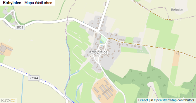 Kobylnice - mapa části obce