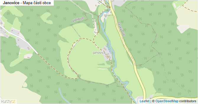 Janovice - mapa části obce