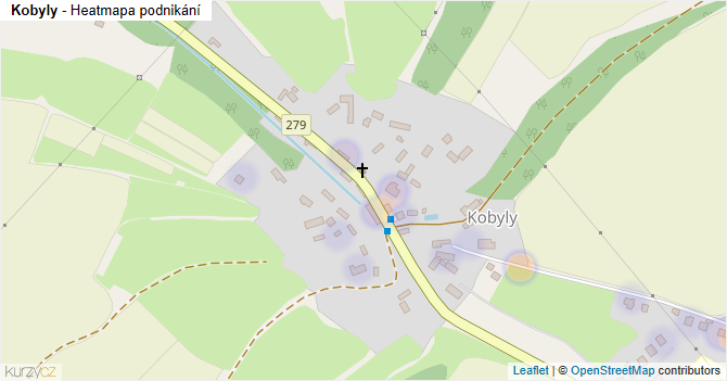 Kobyly - mapa podnikání