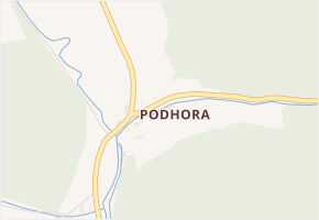 Podhora v obci Kobyly - mapa části obce