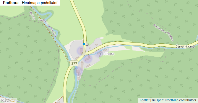 Podhora - mapa podnikání