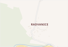 Radvanice v obci Kobyly - mapa části obce