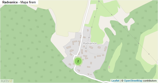 Radvanice - mapa firem