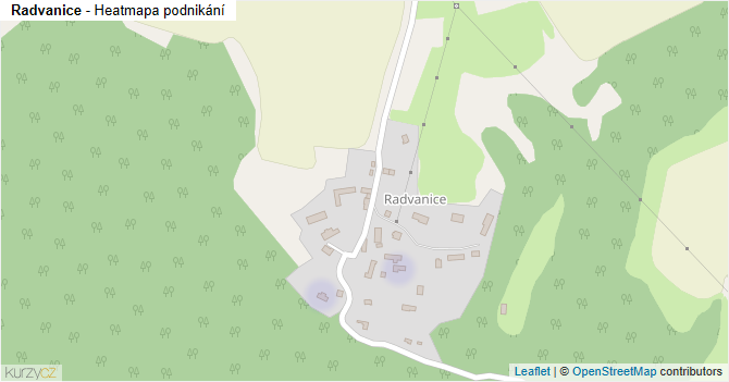 Radvanice - mapa podnikání