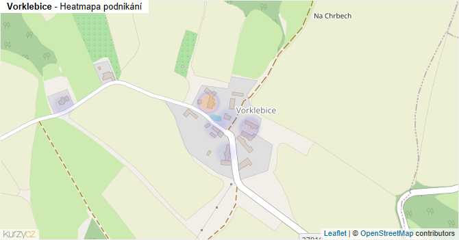 Vorklebice - mapa podnikání