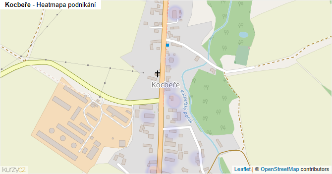 Kocbeře - mapa podnikání
