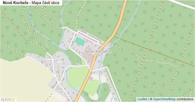 Nové Kocbeře - mapa části obce