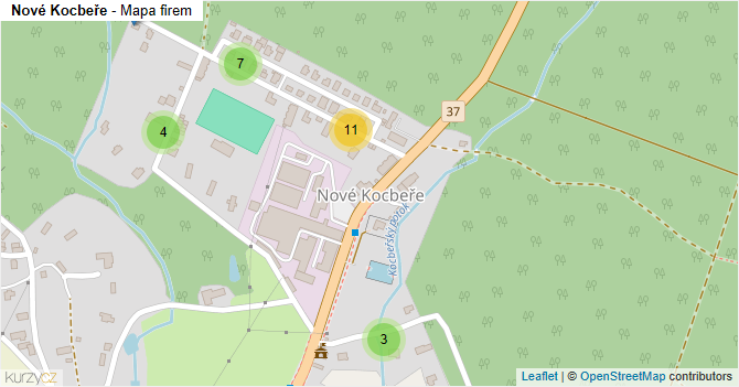 Nové Kocbeře - mapa firem